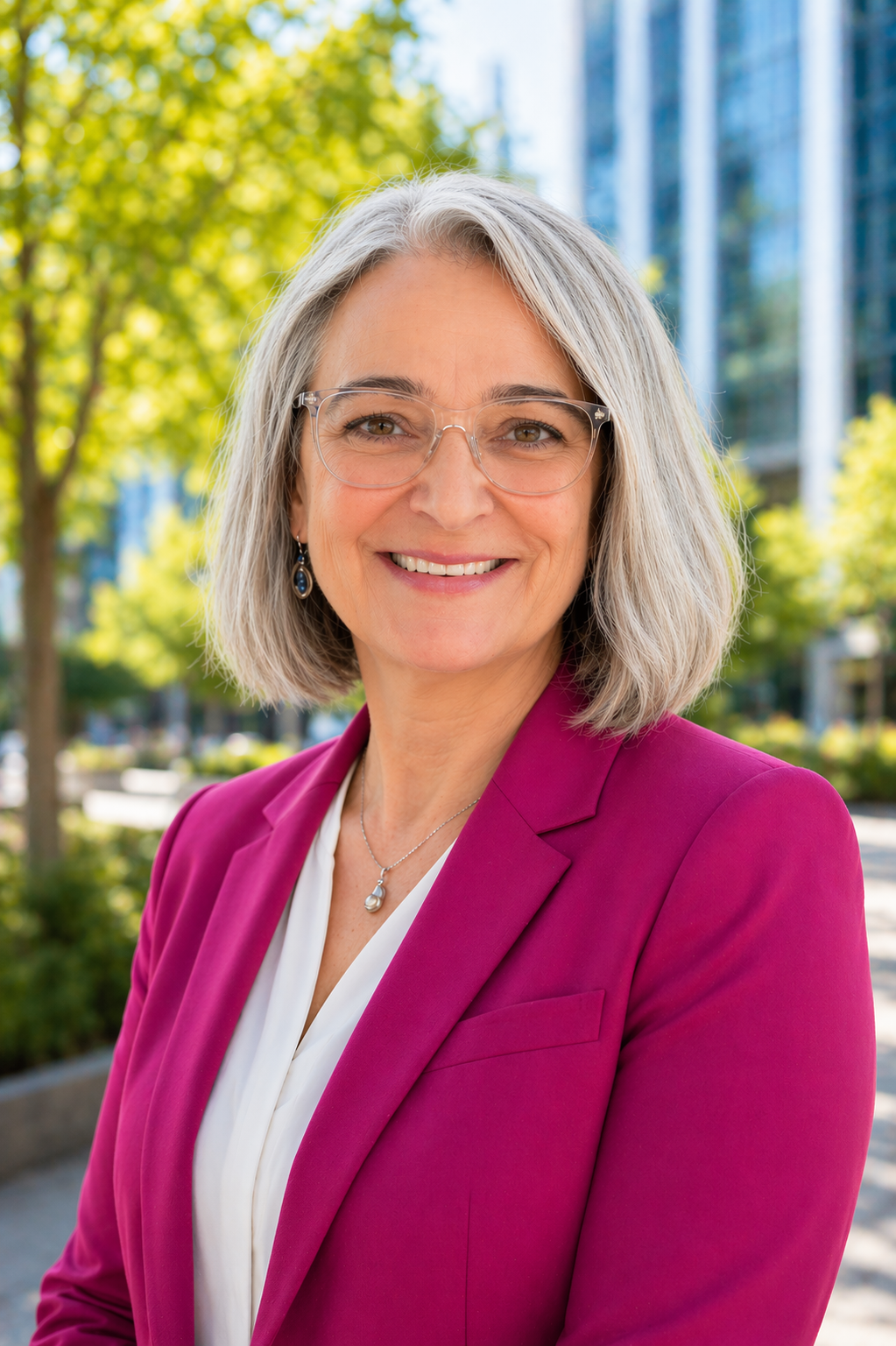 Beth Benson photo with city skyline